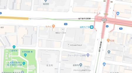 谷町九丁目マップ